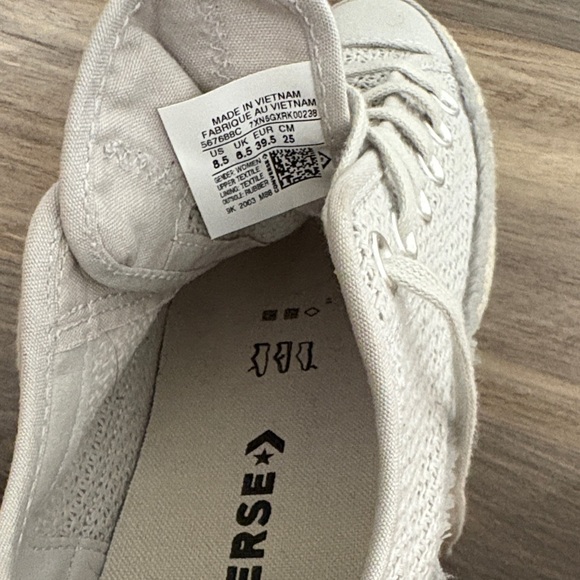 Converse Women's Cream Platform Sneakers - Picture 2 of 6